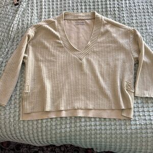 Urban Outfitters V-Neck Sweater - Light Beige